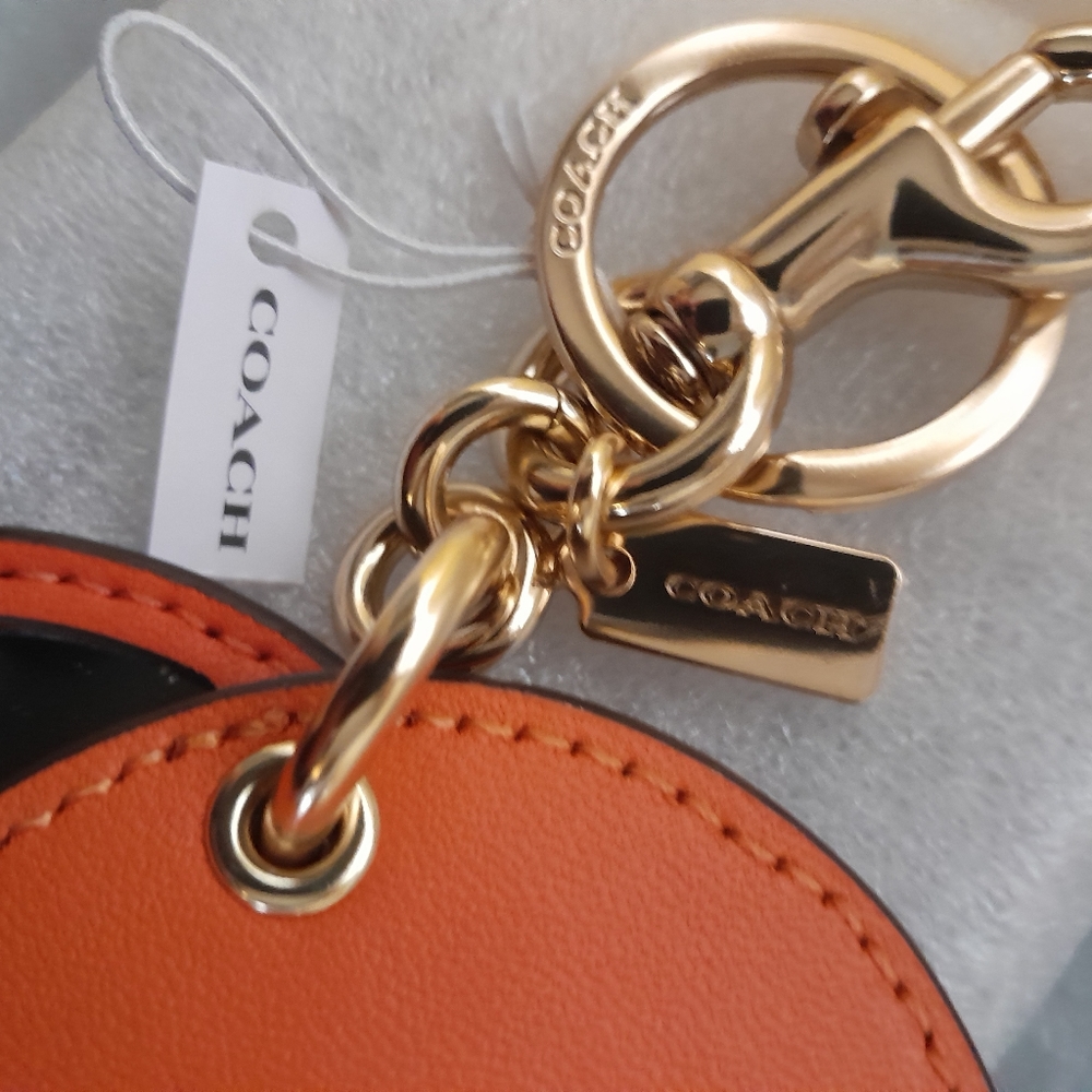New Coach Tote Charm/Mirror In Orange Color NWT - Picture 7 of 7